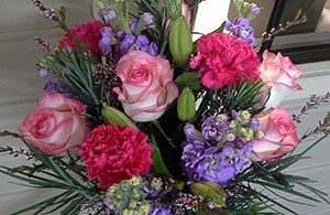 Bouquet and Vase Arrangement